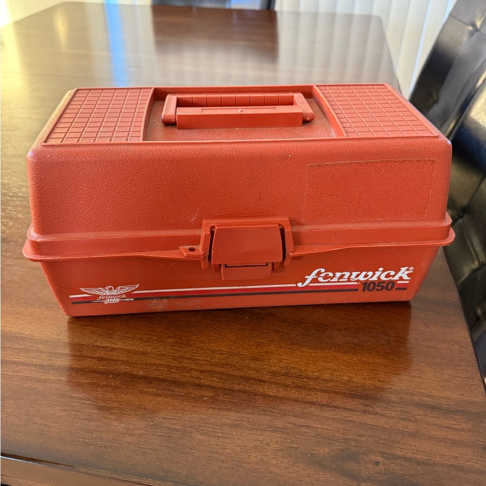 Vintage Orange Fenwick Model 1050 Tackle Box